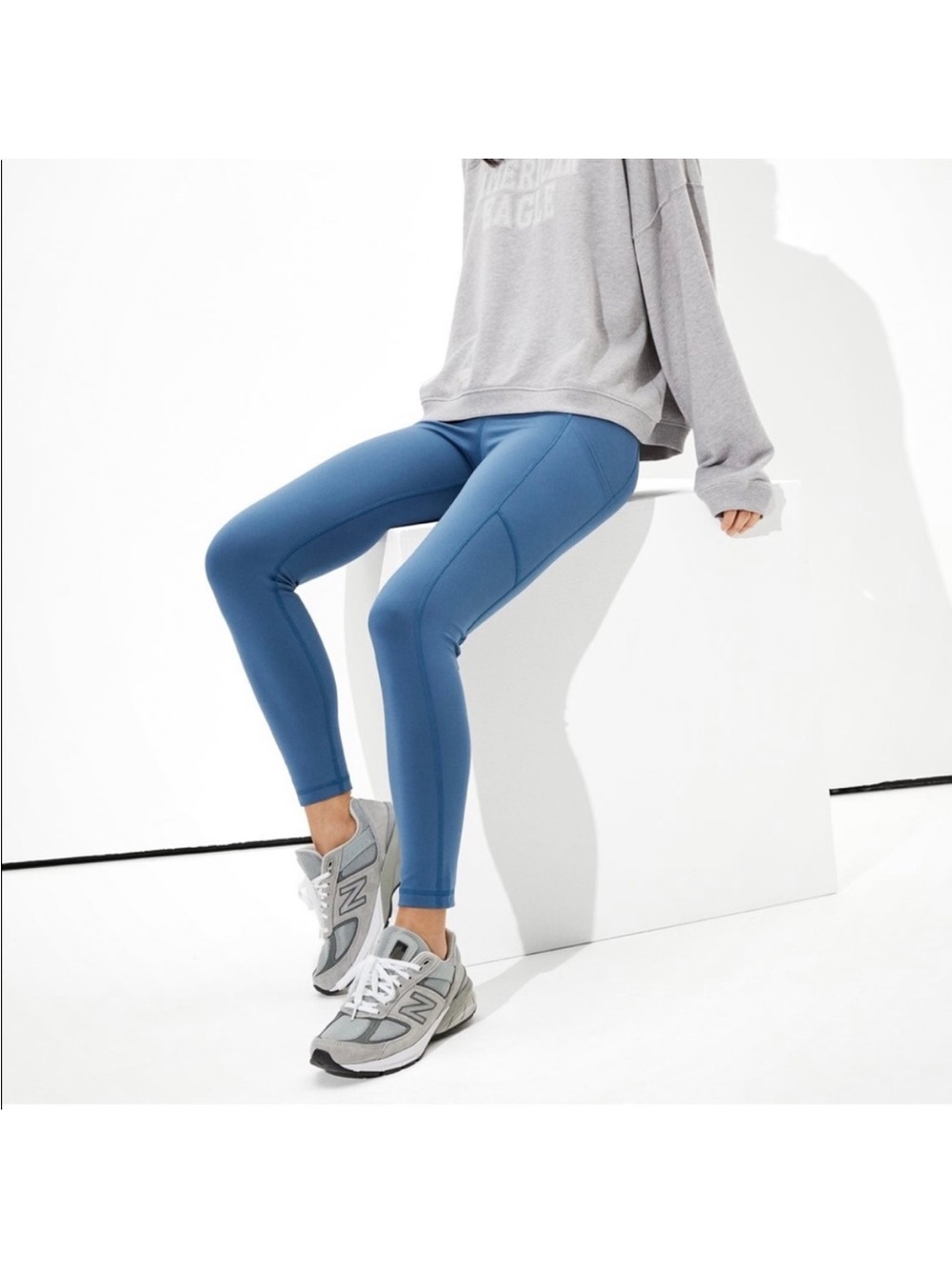 American Eagle The Everything Pocket Legging Blue Small
